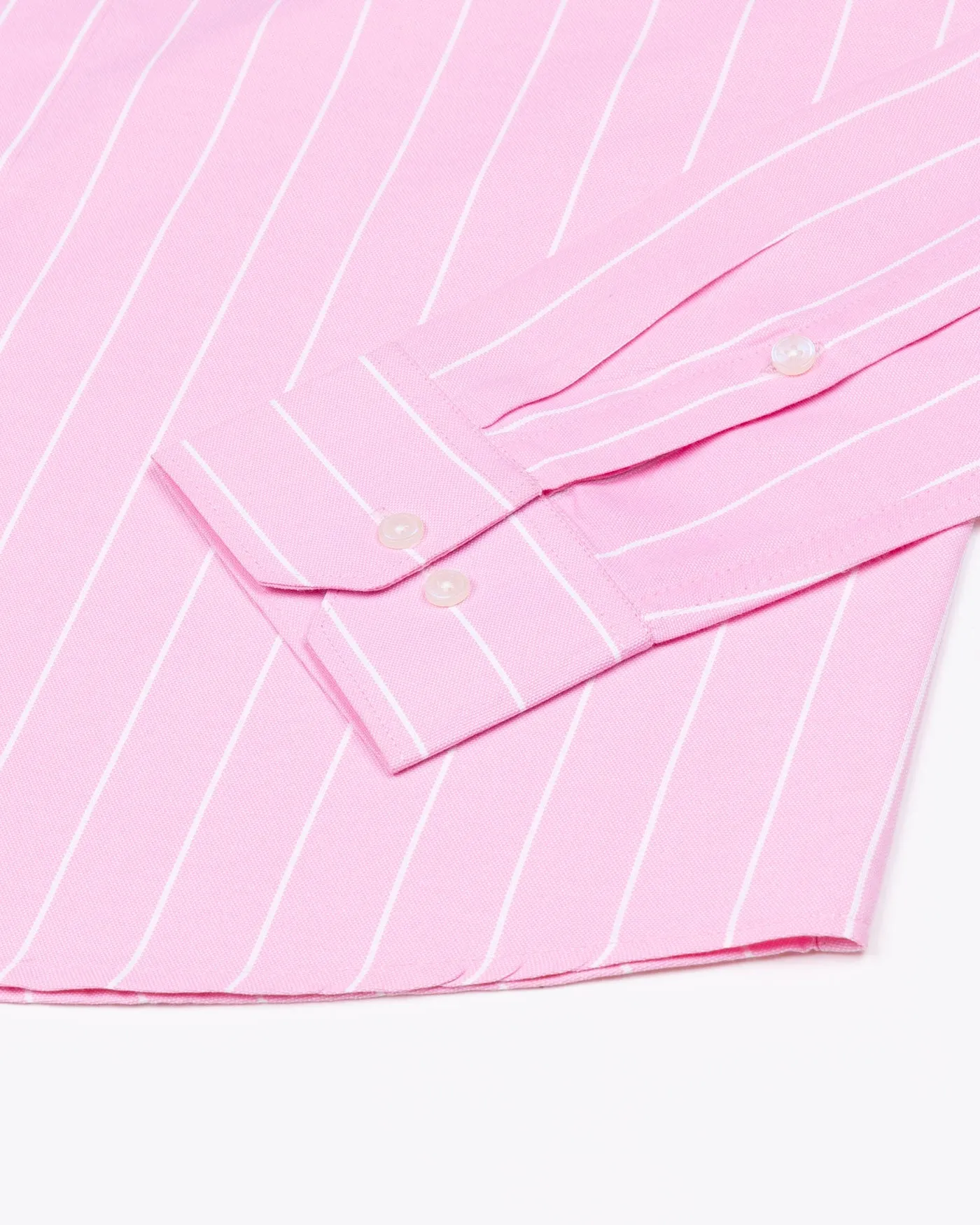 Fabroza Pink Stripe Oxford Cotton Shirt