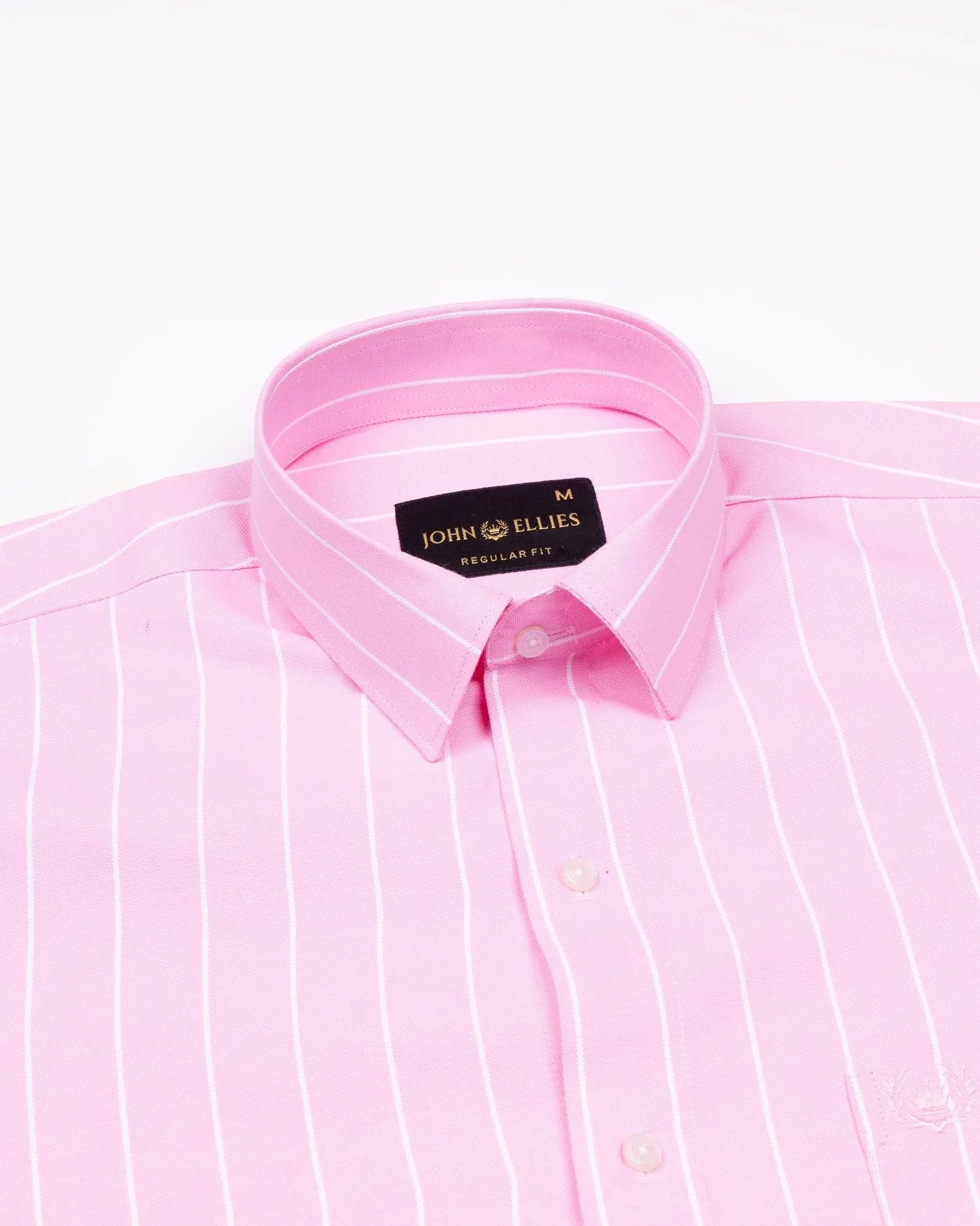 Fabroza Pink Stripe Oxford Cotton Shirt