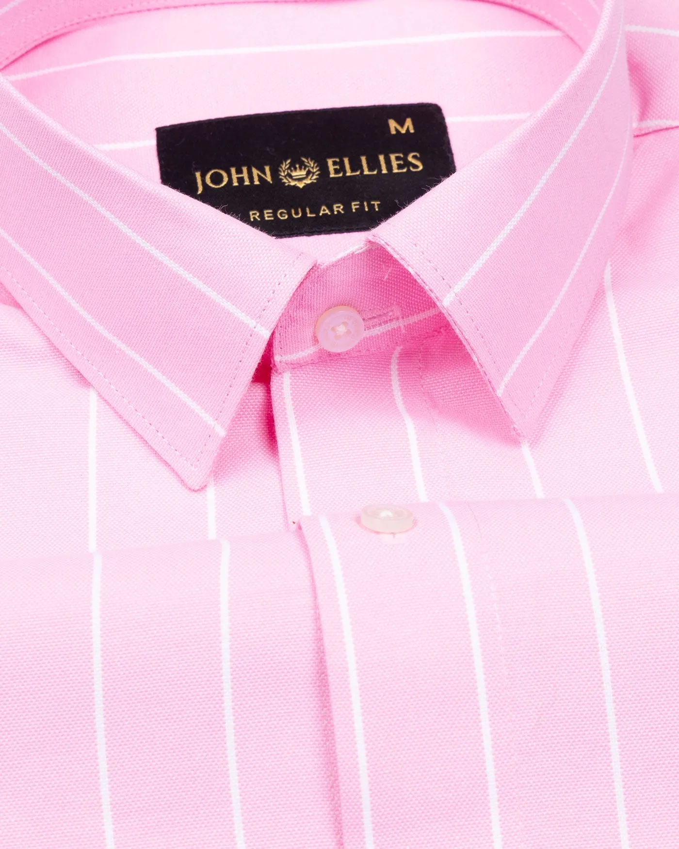 Fabroza Pink Stripe Oxford Cotton Shirt