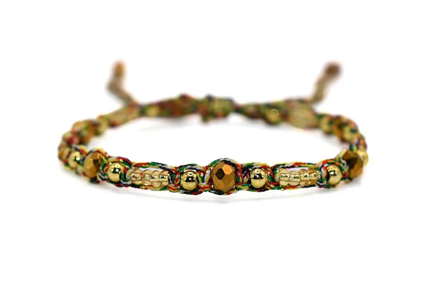 Friendship Bracelet - Golden Bracelet - Handmade Bracelet - Beaded Bracelet - Stylish Jewelry - Bracelet for All Ages - Adjustable