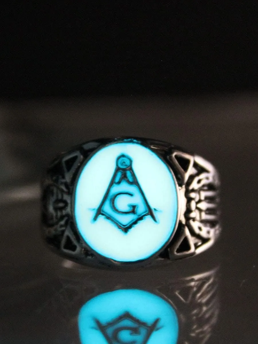 glow ring and Accepted Masons Ring men women Glowing Ring Luminous rings gift Glow In The Dark Jewelry 7Z11C (11)