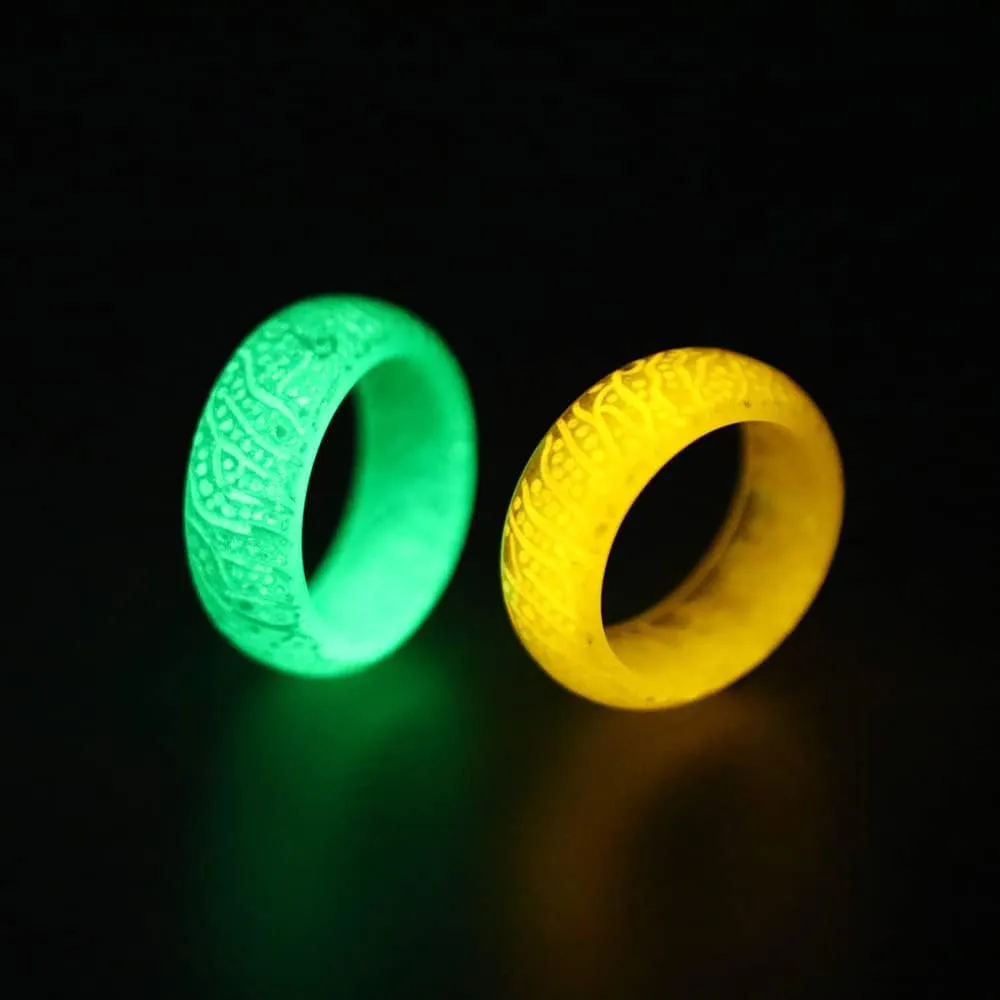 Glow Rings In The Dark Pink Green Blue Venus Orb Ring Rings For Women Men Trendy Resin Glow Ring Acrylic Aesthetic Rings For Women Cute