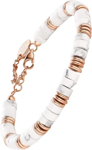 Gold Bracelets for Men 100% 6mm Natural Stone Beads Bracelets Dainty Black Onyx White Turstone Silver Link Adjustable Bracelet Women Jewelry Birthday Gifts for Mom Wife