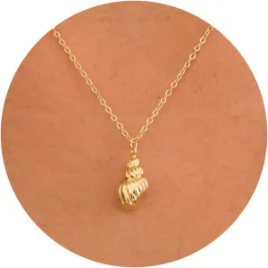 Gold Necklace for Women - 14K Gold Plated Dainty Star, Fish, Shell, Boot, Sun, Volleyball, Seashell Pendant Minimalist Jewelry for Her
