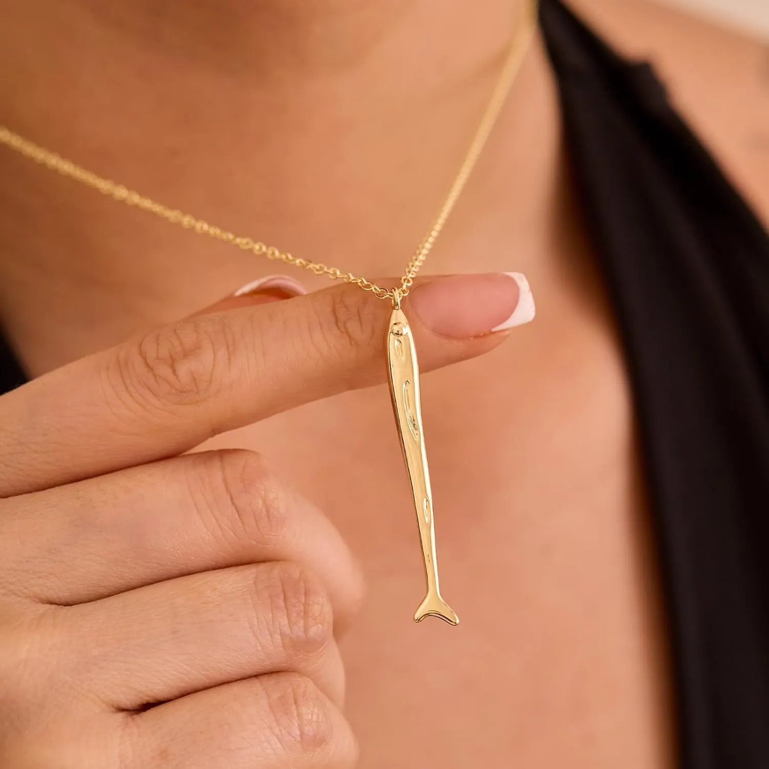 Gold Necklace for Women - 14K Gold Plated Dainty Star, Fish, Shell, Boot, Sun, Volleyball, Seashell Pendant Minimalist Jewelry for Her