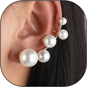 Gold Pearl Ear Crawler Climber Ear Cuff Earrings for Women,Trendy Exquisite Elf Clip on Earrings Prom Party Jewelry Gift