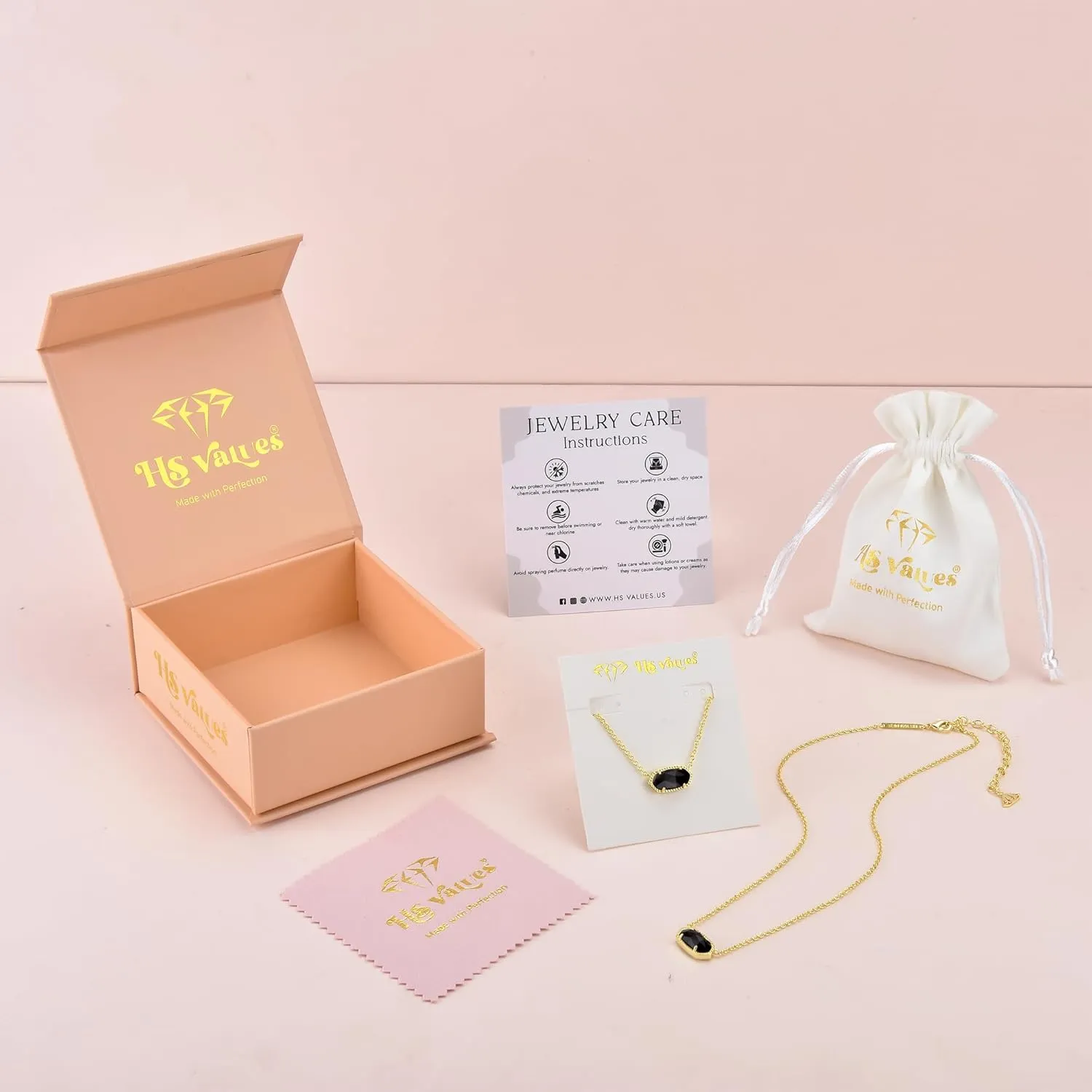 Gold Pendant Necklace - 14K Gold Plated Jewelry- Stylish Crystal Stone Necklace - Fashionable Pendant Necklace for Birthday, Wedding, Valentines and Everyday Jewelry For Women