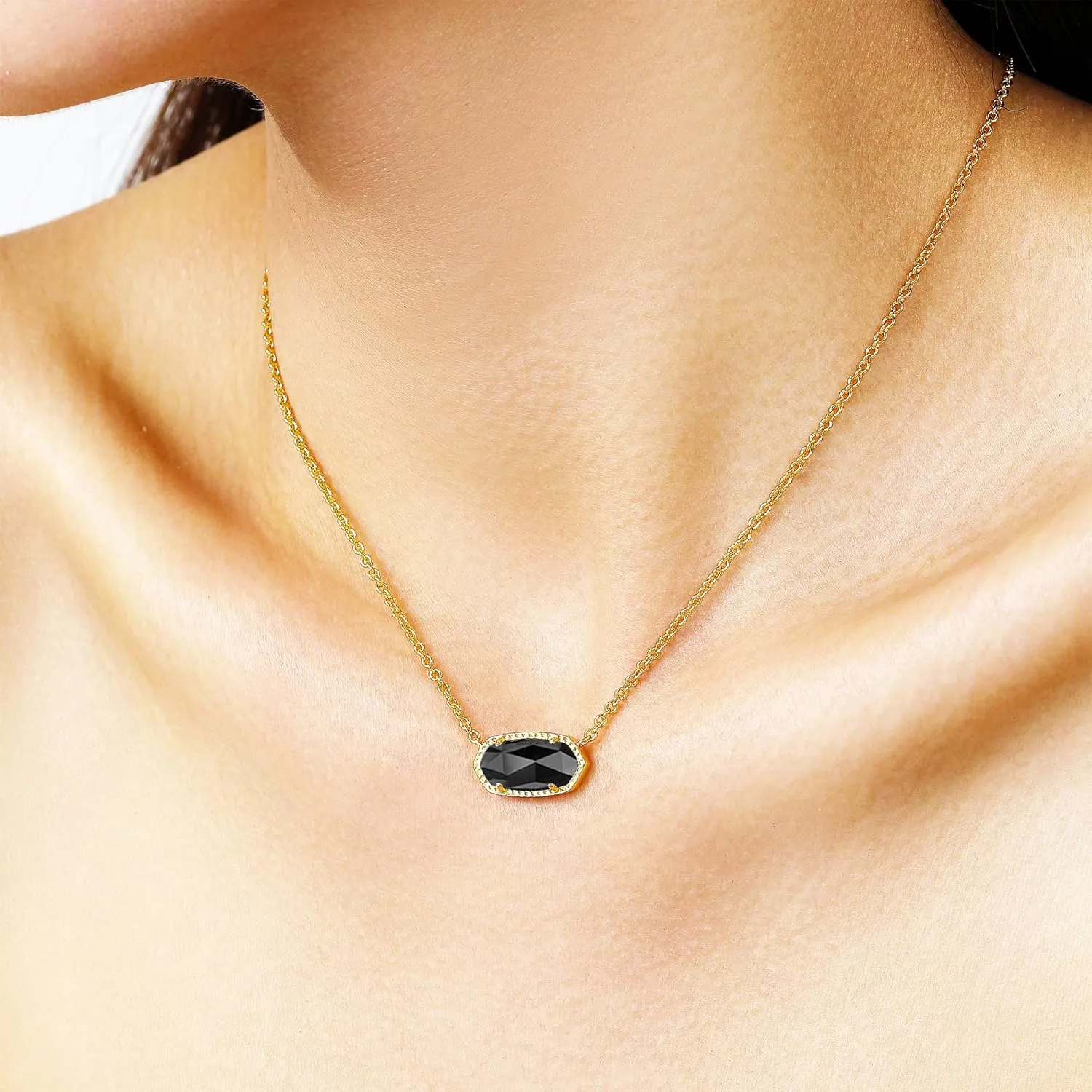 Gold Pendant Necklace - 14K Gold Plated Jewelry- Stylish Crystal Stone Necklace - Fashionable Pendant Necklace for Birthday, Wedding, Valentines and Everyday Jewelry For Women