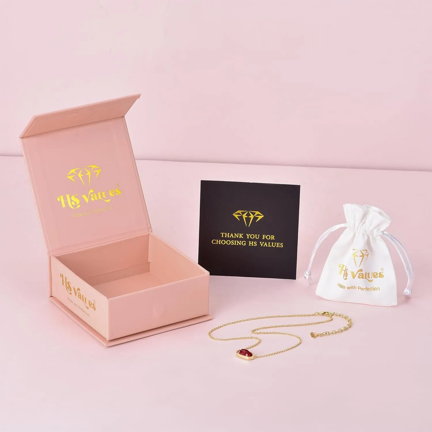 Gold Pendant Necklace - 14K Gold Plated Jewelry- Stylish Crystal Stone Necklace - Fashionable Pendant Necklace for Birthday, Wedding, Valentines and Everyday Jewelry For Women