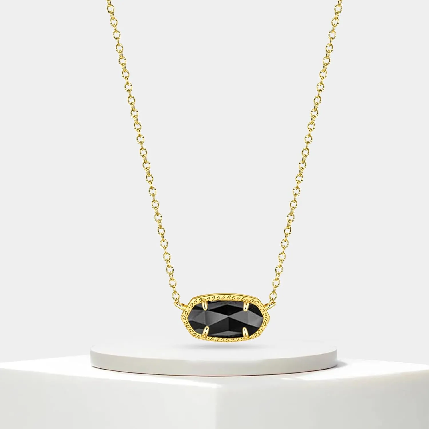 Gold Pendant Necklace - 14K Gold Plated Jewelry- Stylish Crystal Stone Necklace - Fashionable Pendant Necklace for Birthday, Wedding, Valentines and Everyday Jewelry For Women