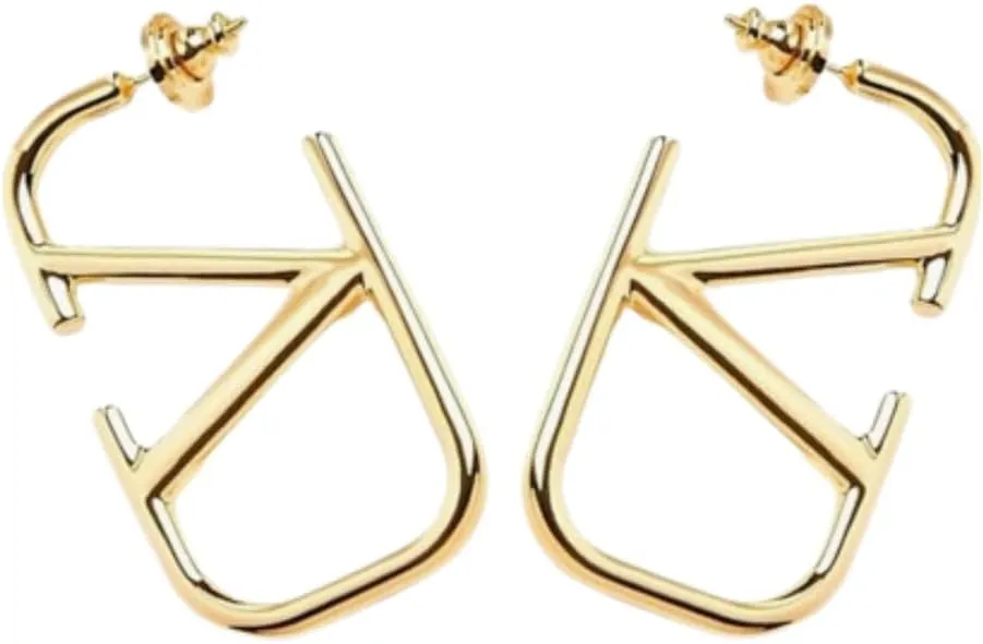Gold Plated Elegant Stud Earrings for Women Fashion V Shaped Hypoallergenic Letter Earrings Dainty Jewelry