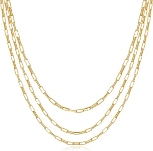 Gold Plated Layered Necklaces for Women Dainty Stacked Chain Necklace Layering Choker Fashion Jewelry