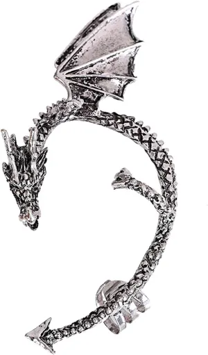 Gothic Punk Metal Dragon Earring Dragon Ear Cuff Clip Earring Retro Animal Non-Piercing Wrap Clip Earring for Women Girls Jewelry