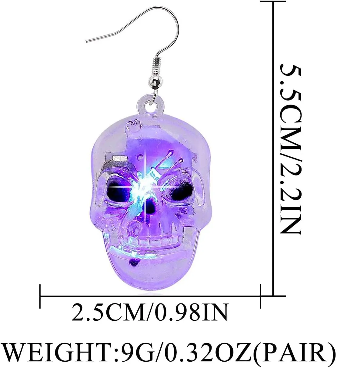 Halloween Light Up Earrings Led Skull Spider Dangle EarringsGrowing Pumpkin Ghost Drop Earrings Cute Holiday Festive Party Earrings Jewelry for Women