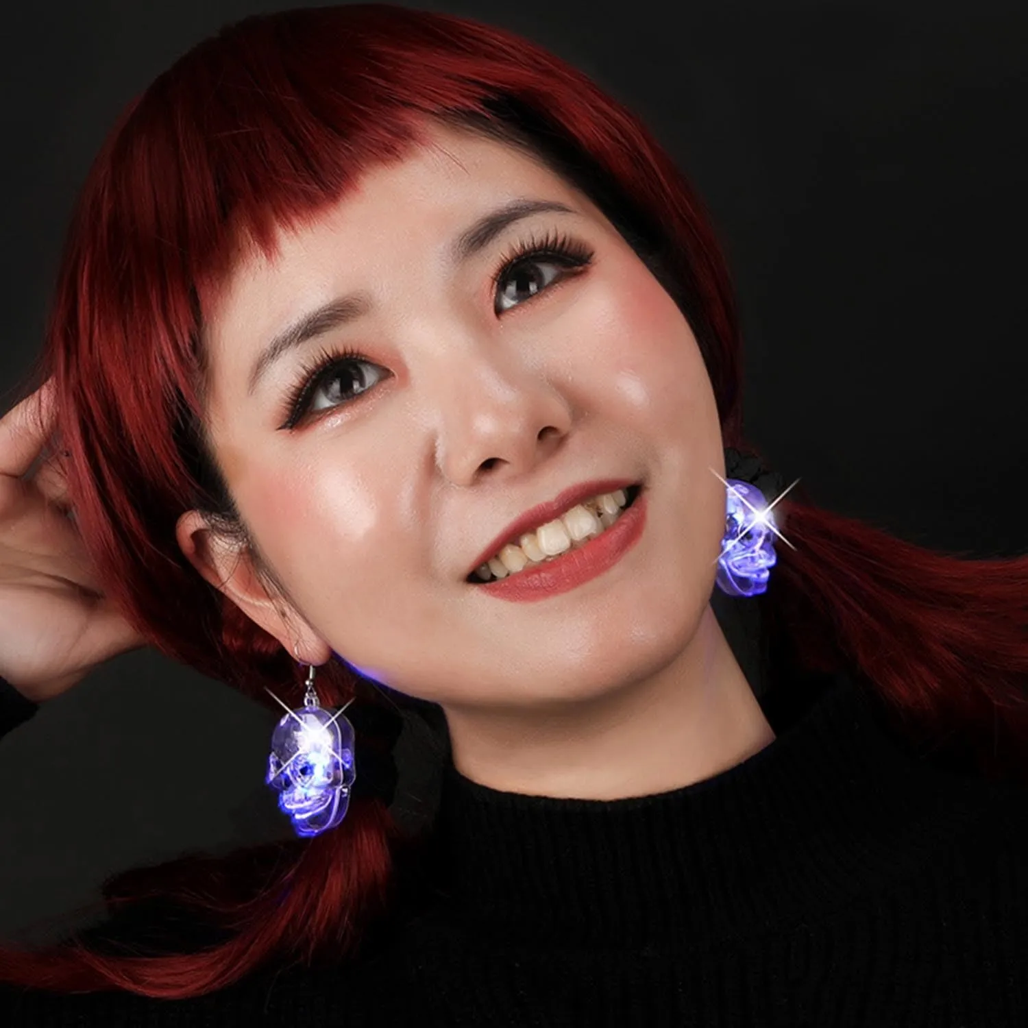 Halloween Light Up Earrings Led Skull Spider Dangle EarringsGrowing Pumpkin Ghost Drop Earrings Cute Holiday Festive Party Earrings Jewelry for Women