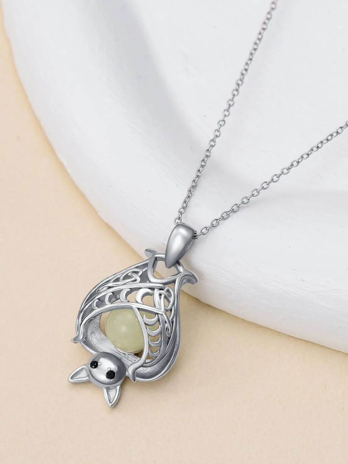 Halloween Skull/Bat/Pumpkin/Ghost Necklace for Women 925 Sterling Silver Halloween Jewelry Gifts for Women