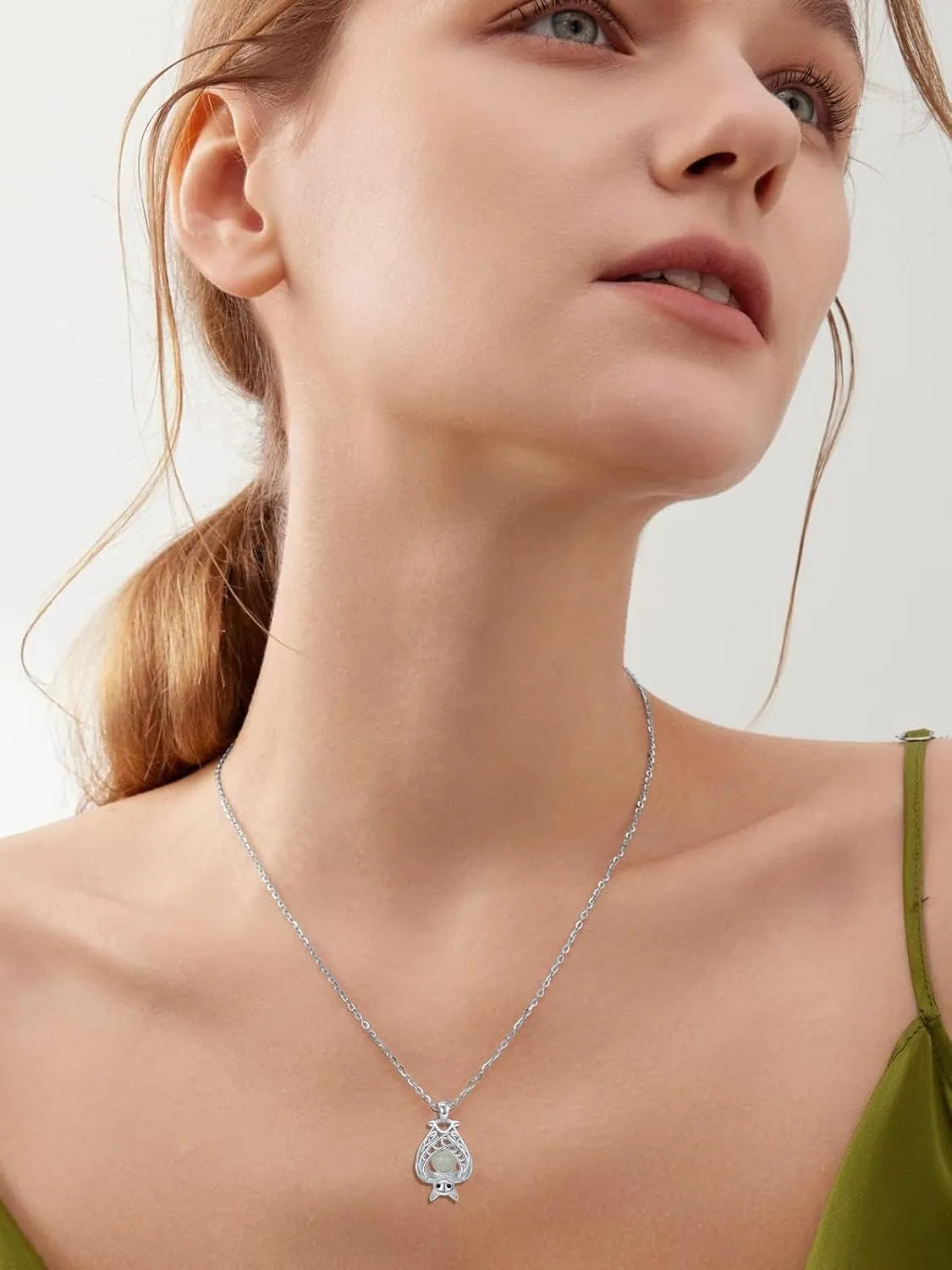 Halloween Skull/Bat/Pumpkin/Ghost Necklace for Women 925 Sterling Silver Halloween Jewelry Gifts for Women