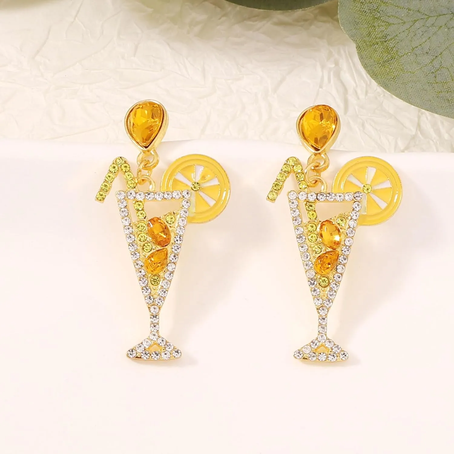 Happy New Year Earring for Women Sparkly Happy New Year Dangle Earrings Champagne Earrings Crystal Wine Glass Dangle Earrings new years eve earrings Festive Party Jewelry Gifts