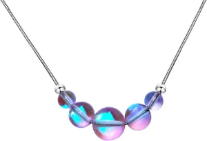 HOPE INSPIRED Mermaid Glass Necklace for Women with Glowing Iridescent Beads