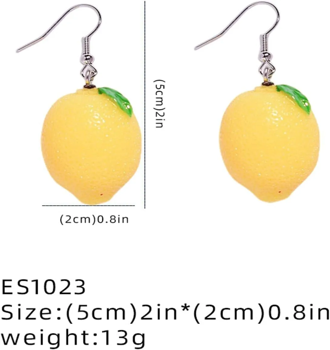 Imitation Cartoon Food Earrings Cute Funny Strawberry Resin Popcorn Chocolate Strawberry Charm Food Snacks Dangle Drop Earrings for Women Gifts