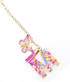 Initial Keychain Letter Charms For Purse Cup Phone Bogg Bag Charms Key Chains Women Cute Gifts For Women Mom Friend