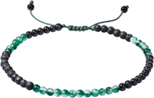 Jewever Anklet Bracelet For Women Tiger Eye/Lava Rock/Black Obsidian Healing Crystals Good Luck Gemstone Essential Oils Diffuser Jewelry
