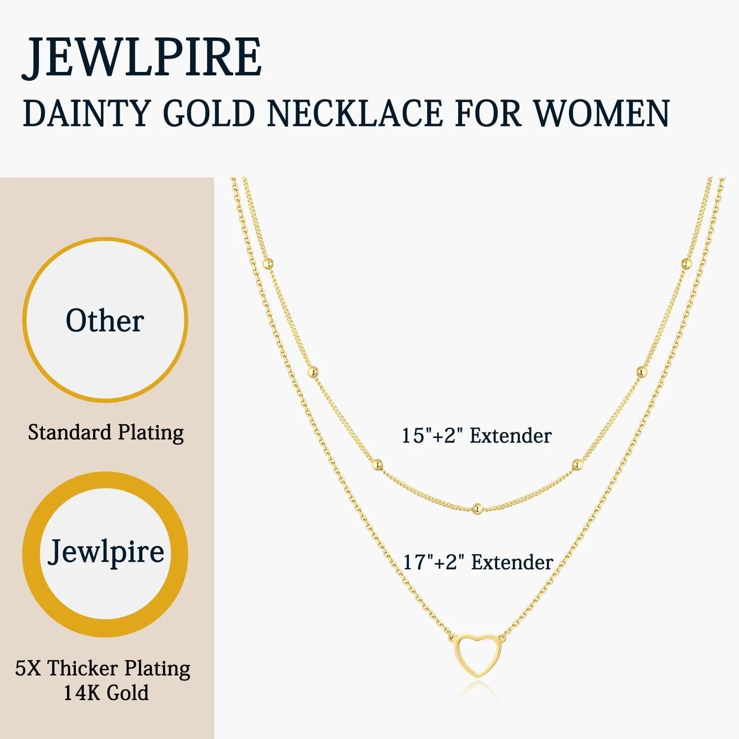 Jewlpire Gifts for Women Dainty Toggle Clasp Pendant Necklaces for Women, Silver / 14K Plated Gold Layered Necklaces for Women, Herringbone Necklace Cuban Link Paperclip Chain Jewelry for Women
