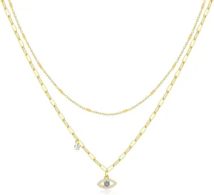 Jewlpire Gifts for Women Stylish Minimalist 14K Plated Gold Layered Necklaces for Women, Herringbone Chain Paperclip Chain with Toggle, Butterfly, CZ Heart Pendant Necklace for Women Trendy