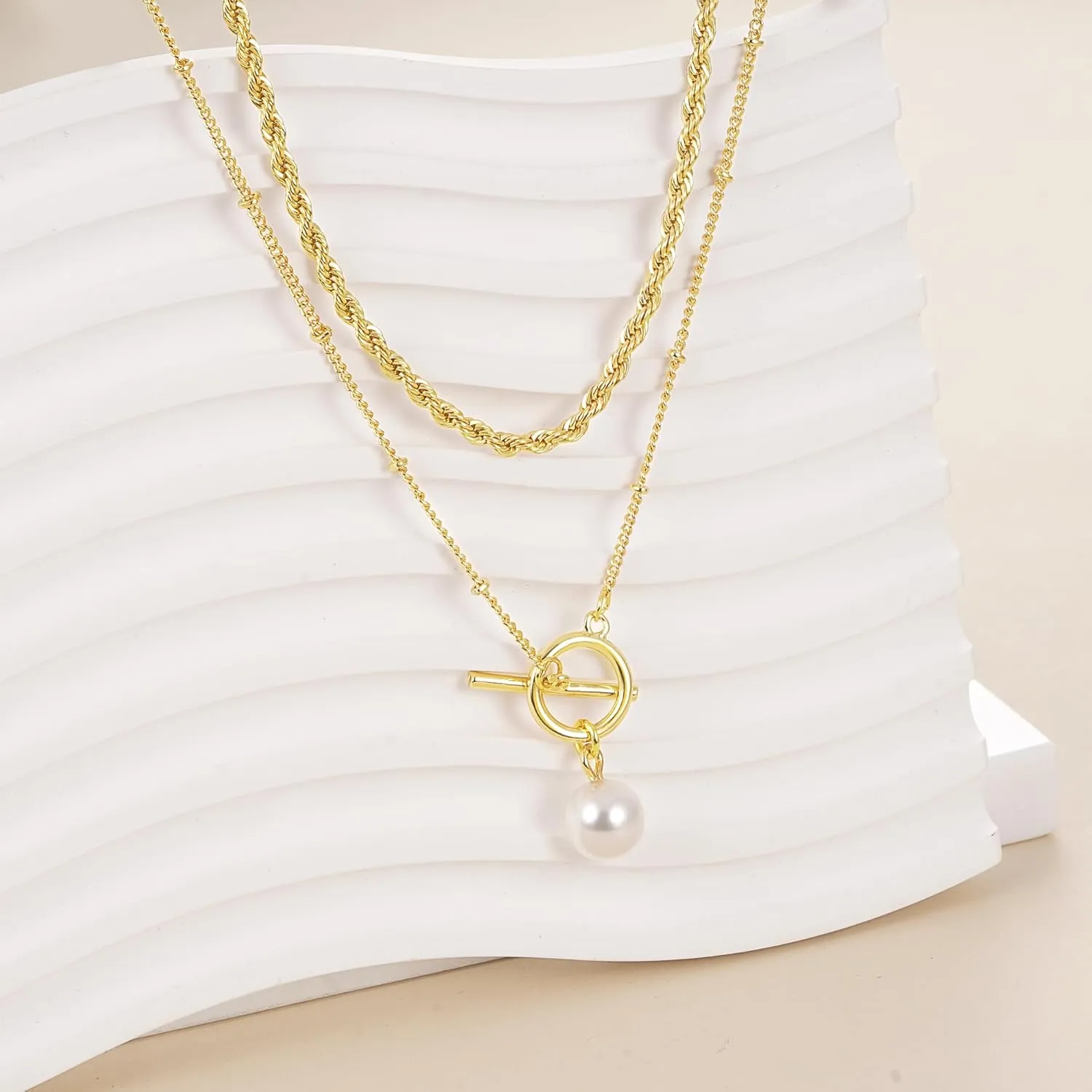Jewlpire Gifts for Women Stylish Minimalist 14K Plated Gold Layered Necklaces for Women, Herringbone Chain Paperclip Chain with Toggle, Butterfly, CZ Heart Pendant Necklace for Women Trendy