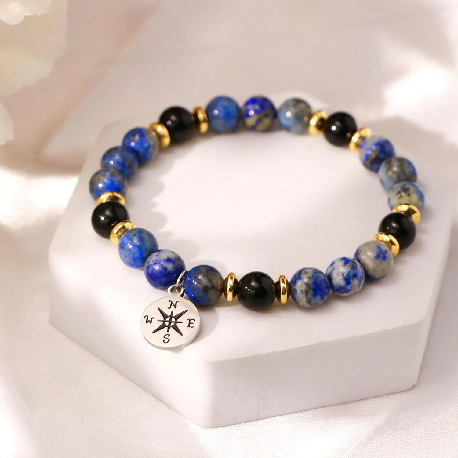 JoycuFF Graduation Gifts for Her Him Class of 2025 Graduation Bracelets Inspirational Graduation Compass Bracelet for Women College Graduation Gift for Him Her