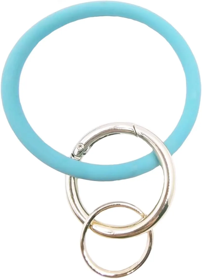 jtkdxqs Bracelet Wristlet Keychain Bangle Chains Circle Silicone Key Ring for Women Car Keyring