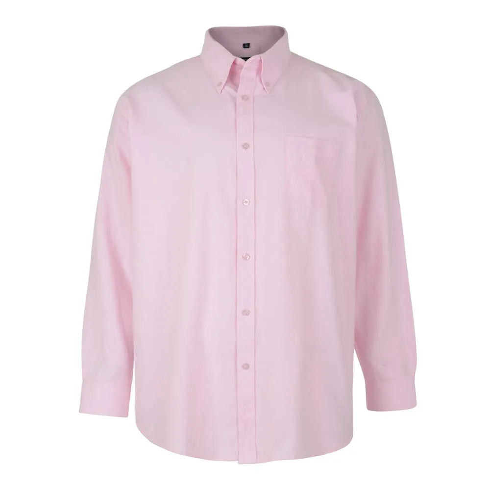 KAM Men's Plus Size L/S Oxford Shirt (664A) Size 2XL-8XL  5 Colours