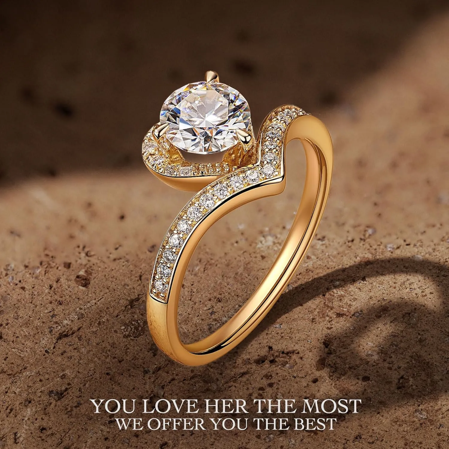 Kate Lynn -Eternal Love- 1 Carat Diamond/Moissanite Rings for Women, IGI/GRA Certified, Promise Engagement Wedding Anniversary Rings for Her, Idea Gift for Women