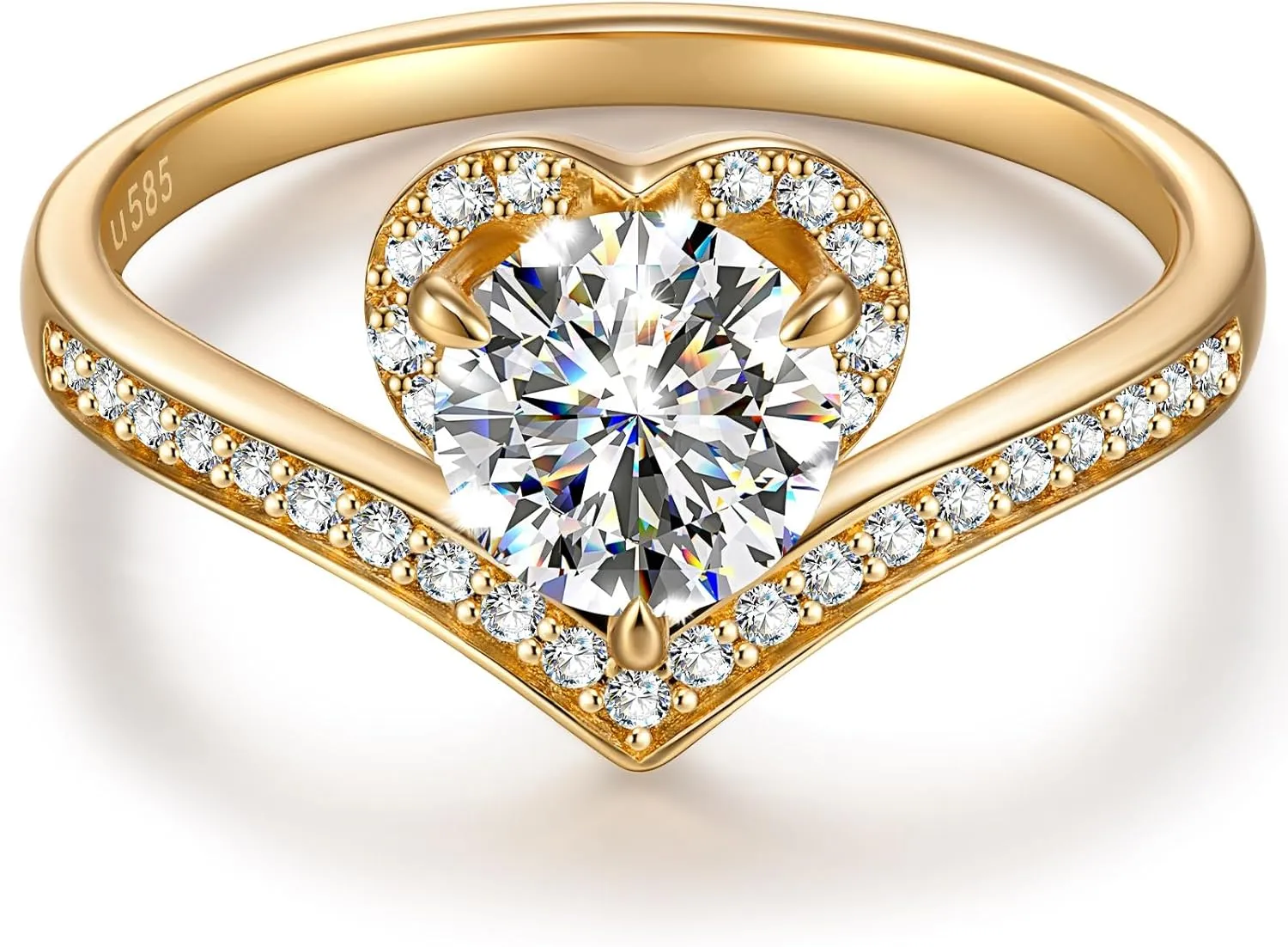 Kate Lynn -Eternal Love- 1 Carat Diamond/Moissanite Rings for Women, IGI/GRA Certified, Promise Engagement Wedding Anniversary Rings for Her, Idea Gift for Women