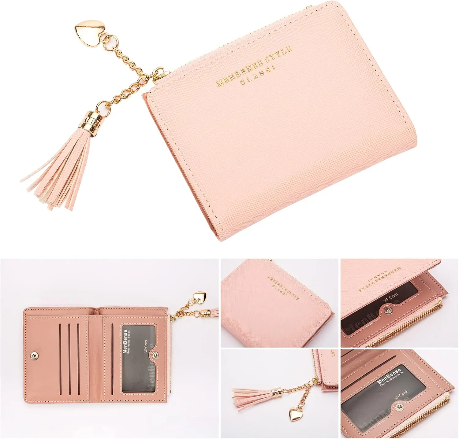 Keychain Bracelet Wristlet with Wallet Card Holder Pocket,Tassel Keychain Bangle Key Ring for Women