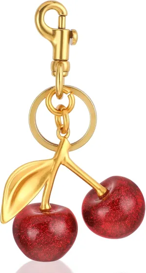 Keychain Cherry Bag Charms Purse Realistic Versatile Cherry Accessories keychian Gifts for Women Birthday Christmas