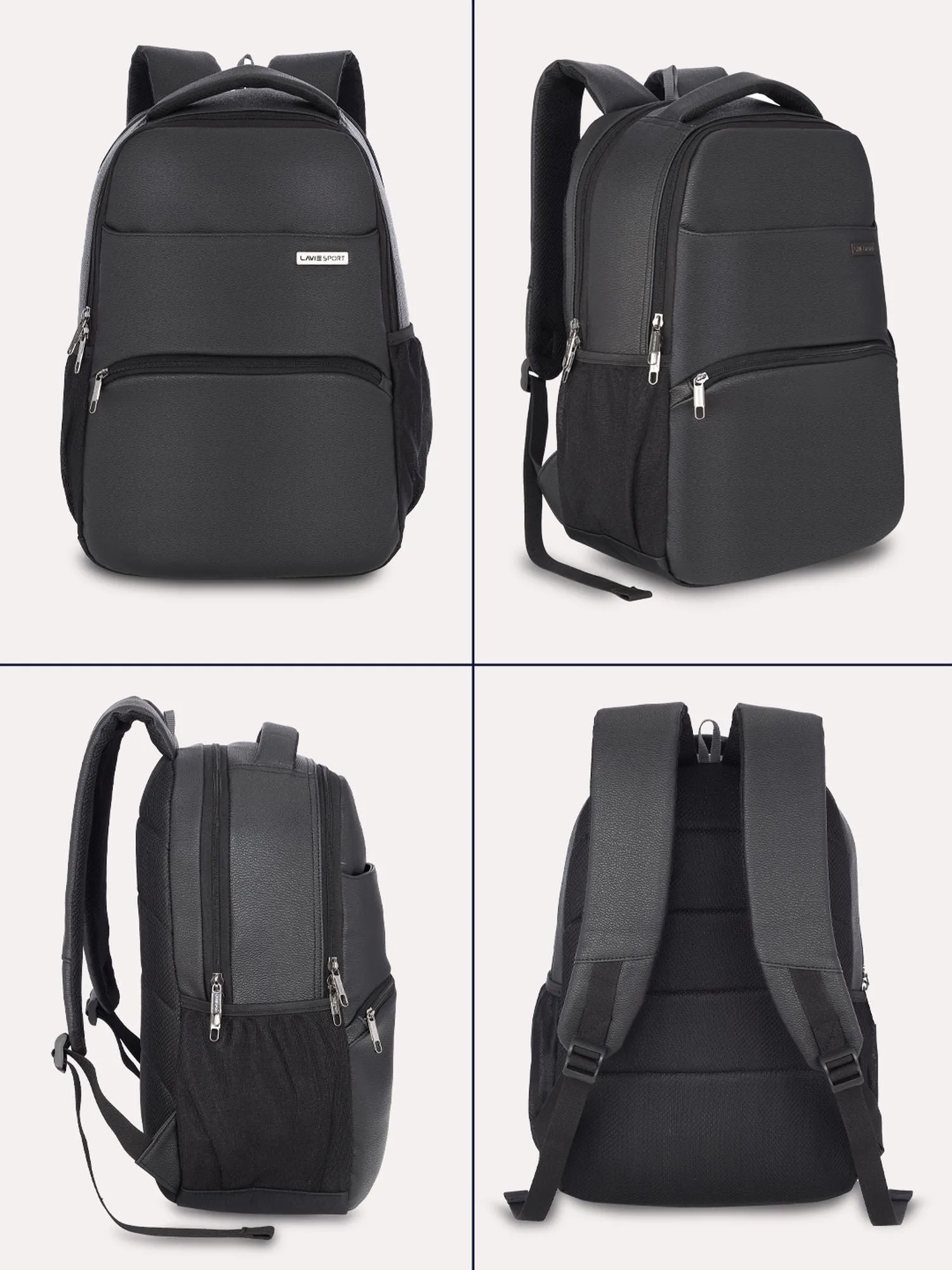 Lavie Sport Mode Gear 30L Laptop Backpack For Men & Women Black