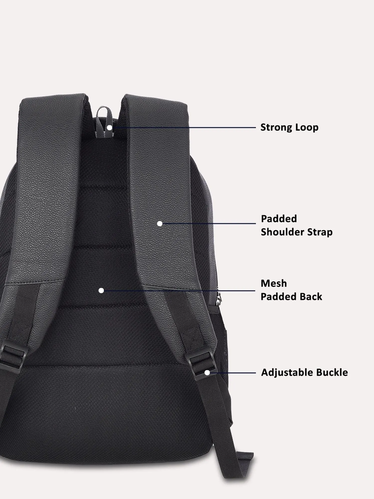 Lavie Sport Mode Gear 30L Laptop Backpack For Men & Women Black