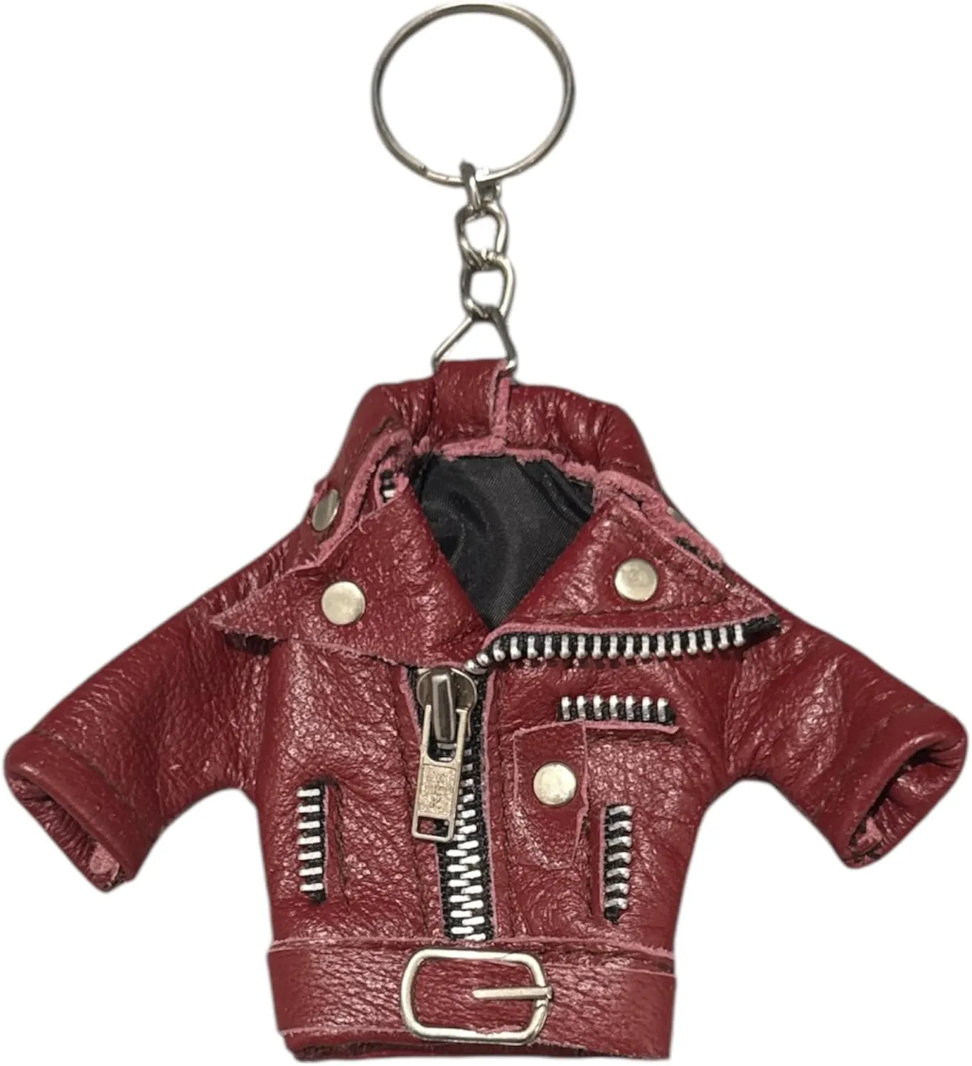 Leather Jacket Keychain Stylish Mini Key Ring for Biker, Motorcycle Riders & Fashion Lovers Gift Men & Women