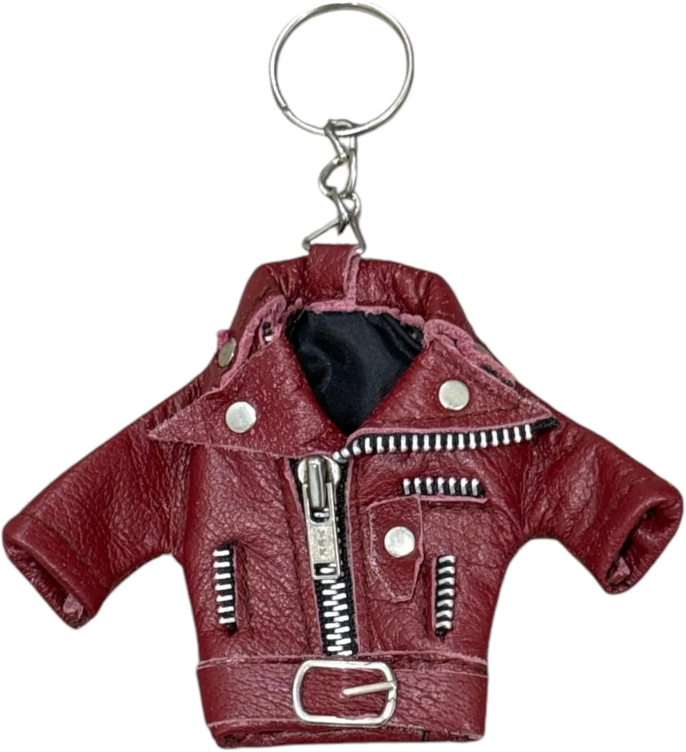 Leather Jacket Keychain Stylish Mini Key Ring for Biker, Motorcycle Riders & Fashion Lovers Gift Men & Women