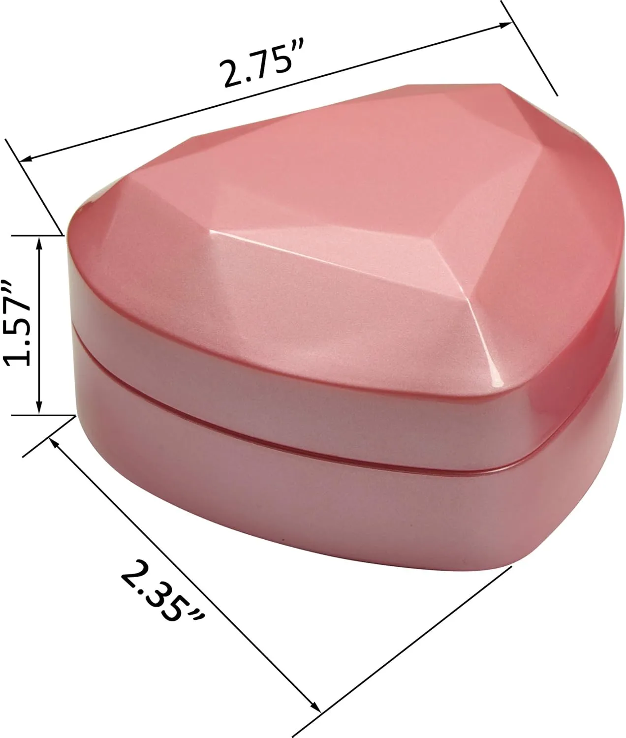 LED Pink Ring Box for Proposal, Wedding, Engagement, Birthday, Valentine' Day, Mother's Day, Father's Day, Christmas...Luxury Heart Shaped Design LED Ring Jewelry Gift Box with Light for Women for Men