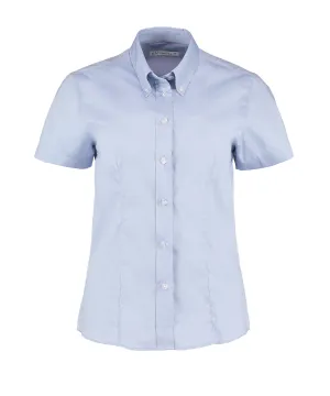 Light Blue* - Women's corporate Oxford blouse short-sleeved (tailored fit)