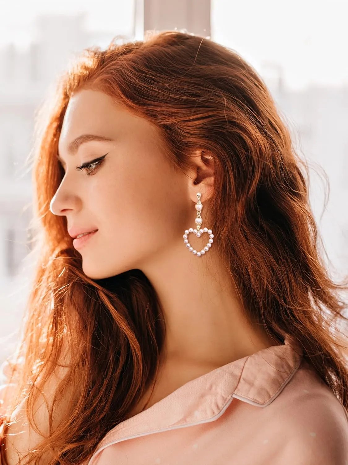 Long Pearl Earrings for Women Trendy Pearl Dangle Earrings Hypoallergenic Elegant Wedding Pearl Tassel Earrings for Bridal Prom Jewelry Gifts