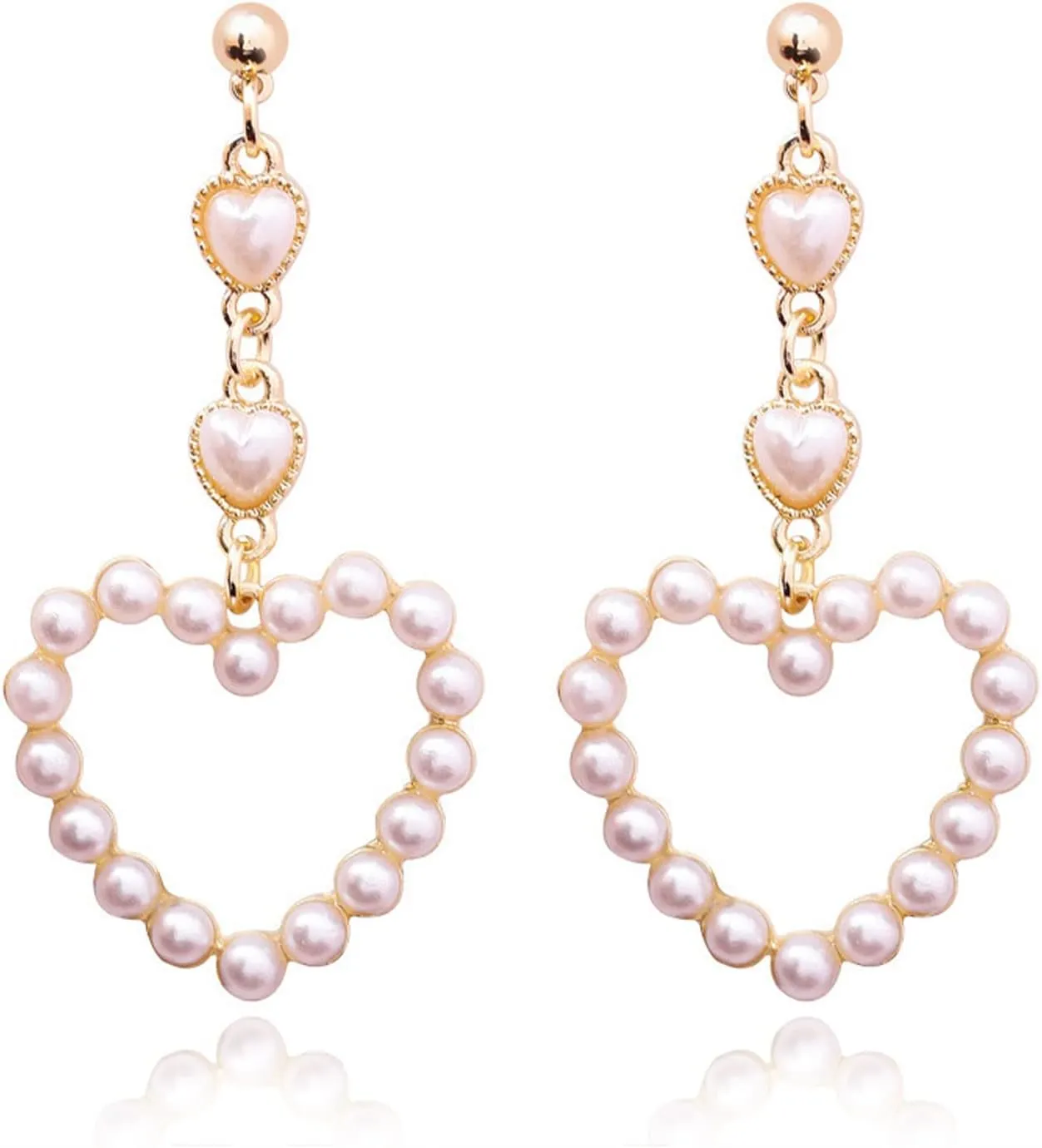 Long Pearl Earrings for Women Trendy Pearl Dangle Earrings Hypoallergenic Elegant Wedding Pearl Tassel Earrings for Bridal Prom Jewelry Gifts