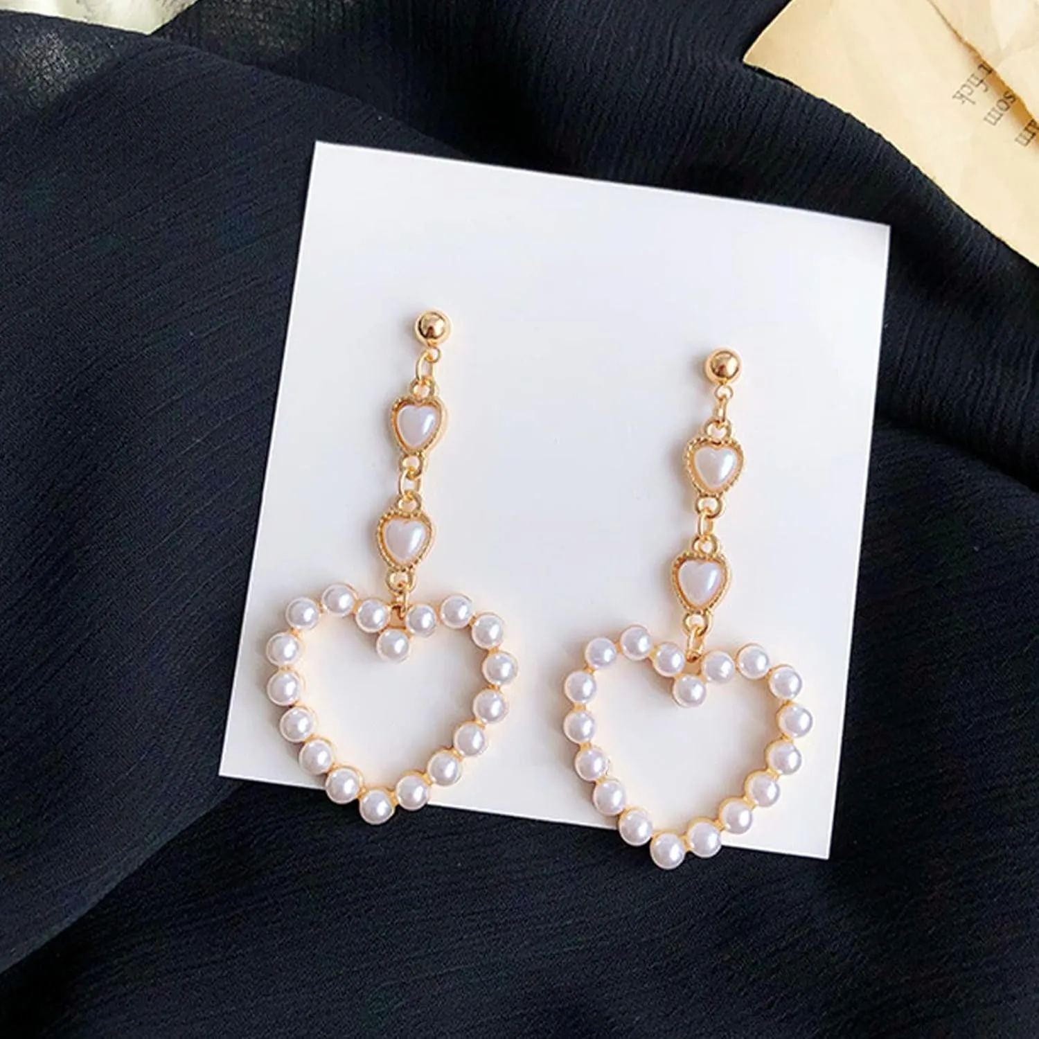Long Pearl Earrings for Women Trendy Pearl Dangle Earrings Hypoallergenic Elegant Wedding Pearl Tassel Earrings for Bridal Prom Jewelry Gifts