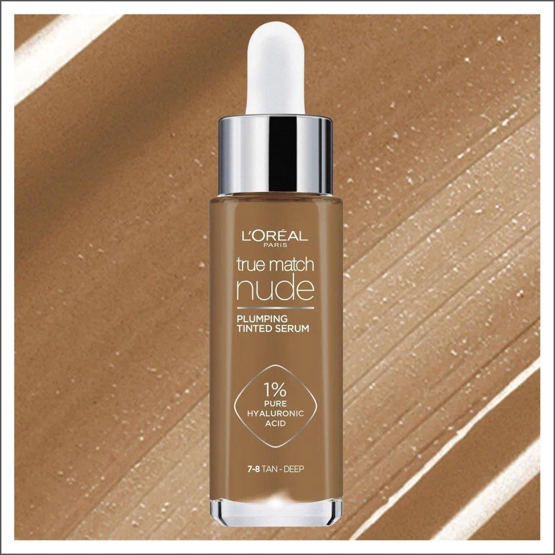 L'Oréal Paris True Match Nude Plumping Tinted Serum 7-8 Tan - Deep