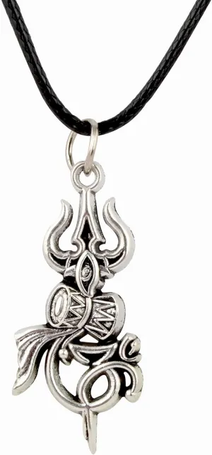 Lord Shiva Trisula Damru Pendant Spiritual Shiva Bholenath Religious Locket
