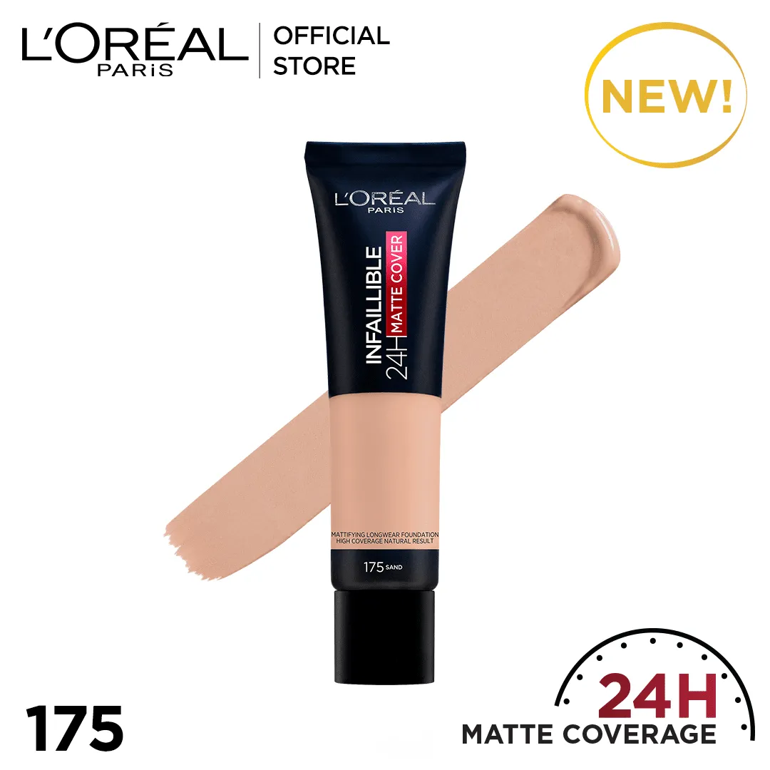 L'Oreal Paris- Infallible 24H Matte Cover Liquid Foundation - 175 Sand