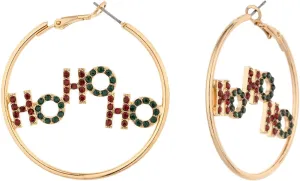 MADISON TYLER Christmas Dangle Teardrop Earrings for Women | Gold Snowflake and Star Rhinestone Earring | Ornament Drop Hypoallergenic Lightweight Jewelry | Xmas Holiday Earrings Gifts for Women