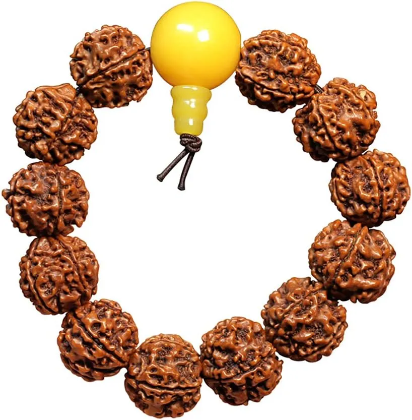 Mala Bead,Buddhist Rosary, Bodhi Beads Bracelet 18Mm Natural Bodhi Bracelet Prayer Beads Amulet Bracelet, Versatile Bangle Hand Chain, Yoga Meditation Beads